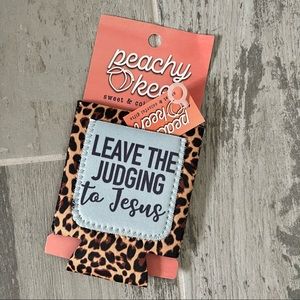 Leave The Judging To Jesus Pocket Koozie